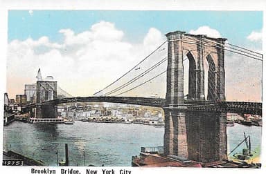 Vintage Brooklyn Bridge postcard