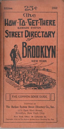 Vintage Brooklyn street directory cover