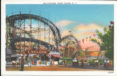 Vintage Coney Island Cyclone postcard