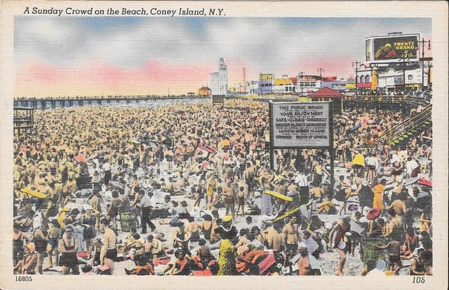 Vintage Coney Island postcard